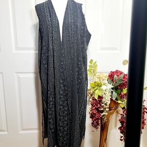 LuLaRoe Women's Black/White Tunic Cover Up Size L